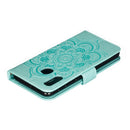 Mandala Embossing Pattern Horizontal Flip Leather Case for Galaxy A20e, with Holder & Card Slots & Wallet & Photo Frame & Lanyard(Green)