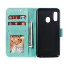 Mandala Embossing Pattern Horizontal Flip Leather Case for Galaxy A20e, with Holder & Card Slots & Wallet & Photo Frame & Lanyard(Green)