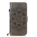 Mandala Embossing Pattern Horizontal Flip Leather Case for Galaxy A20e, with Holder & Card Slots & Wallet & Photo Frame & Lanyard(Gray)