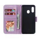 Mandala Embossing Pattern Horizontal Flip Leather Case for Galaxy A20e, with Holder & Card Slots & Wallet & Photo Frame & Lanyard(Purple)