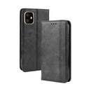 Magnetic Buckle Retro Crazy Horse Texture Horizontal Flip Leather Case for Apple iPhone 11 6.1 inch, with Holder & Card Slots & Photo Frame(Black)