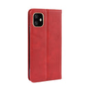 Magnetic Buckle Retro Crazy Horse Texture Horizontal Flip Leather Case for Apple iPhone 11 6.1 inch, with Holder & Card Slots & Photo Frame(Red)
