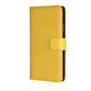 Leather Horizontal Flip Holster for iPhone XR ,with Magnetic Clasp and Bracket and Card Slot and Wallet(Yellow)