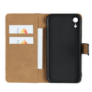Leather Horizontal Flip Holster for iPhone XR ,with Magnetic Clasp and Bracket and Card Slot and Wallet(Yellow)