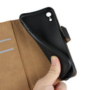 Leather Horizontal Flip Holster for iPhone XR ,with Magnetic Clasp and Bracket and Card Slot and Wallet(Yellow)