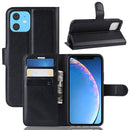 Litchi Texture Horizontal Flip Leather Case for iPhone 11, with Wallet & Holder & Card Slots(black)