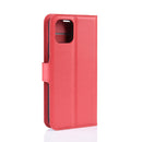 Litchi Texture Horizontal Flip Leather Case for iPhone 11, with Wallet & Holder & Card Slots(red)
