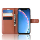 Litchi Texture Horizontal Flip Leather Case for iPhone 11, with Wallet & Holder & Card Slots(Brown)