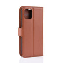 Litchi Texture Horizontal Flip Leather Case for iPhone 11, with Wallet & Holder & Card Slots(Brown)