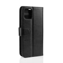 R64 Texture Single Fold Horizontal Flip Leather Case for iPhone 11, with Holder & Card Slots & Wallet(black)