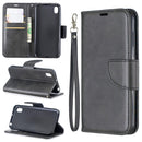 Retro Lambskin Texture Pure Color Horizontal Flip PU Leather Case for Huawei Y5 2019 & Honor 8s, with Holder & Card Slots & Wallet & Lanyard(Black)
