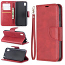 Retro Lambskin Texture Pure Color Horizontal Flip PU Leather Case for Huawei Y5 2019 & Honor 8s, with Holder & Card Slots & Wallet & Lanyard(Red)