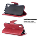 Retro Lambskin Texture Pure Color Horizontal Flip PU Leather Case for Huawei Y5 2019 & Honor 8s, with Holder & Card Slots & Wallet & Lanyard(Red)