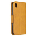 Retro Lambskin Texture Pure Color Horizontal Flip PU Leather Case for Huawei Y5 2019 & Honor 8s, with Holder & Card Slots & Wallet & Lanyard(Yellow)