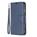 Retro Lambskin Texture Pure Color Horizontal Flip PU Leather Case for Huawei Y5 2019 & Honor 8s, with Holder & Card Slots & Wallet & Lanyard(Blue)
