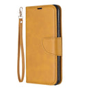 Retro Lambskin Texture Pure Color Horizontal Flip PU Leather Case for for Huawei Y6 2019 & Y6 Pro 2019, with Holder & Card Slots & Wallet & Lanyard(Yellow)