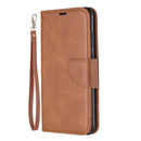 Retro Lambskin Texture Pure Color Horizontal Flip PU Leather Case for for Huawei Y6 2019 & Y6 Pro 2019, with Holder & Card Slots & Wallet & Lanyard(Brown)