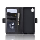 Dual-side Magnetic Buckle Horizontal Flip Leather Case for Huawei Y5 2019, with Holder & Card Slots & Wallet & Photo Frame(Black)