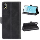 Dual-side Magnetic Buckle Horizontal Flip Leather Case for Huawei Y5 2019, with Holder & Card Slots & Wallet & Photo Frame(Black)