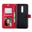 Crazy Horse Texture Horizontal Flip Leather Case for OnePlus 7 Pro, with Holder & Card Slots & Wallet & Photo Frame(Red)