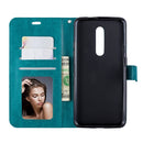 Crazy Horse Texture Horizontal Flip Leather Case for OnePlus 7 Pro, with Holder & Card Slots & Wallet & Photo Frame(Blue)