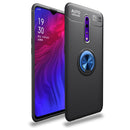 Metal Ring Holder 360 Degree Rotating TPU Case for OPPO RENO Z(Black+Blue)