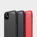 Brushed Texture Carbon Fiber TPU Case for iPhone 11(Black)