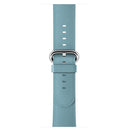 Classic Button Leather Wrist Strap Watch Band for Apple Watch Series 3 & 2 & 1 38mm(Light Blue)