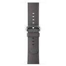 Classic Button Leather Wrist Strap Watch Band for Apple Watch Series 3 & 2 & 1 38mm(Gray)
