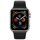 Classic Button Leather Wrist Strap Watch Band for Apple Watch Series 3 & 2 & 1 38mm(Black)