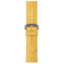 Classic Button Leather Wrist Strap Watch Band for Apple Watch Series 3 & 2 & 1 38mm(Yellow)