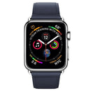 Classic Button Leather Wrist Strap Watch Band for Apple Watch Series 3 & 2 & 1 38mm(Midnight Blue)