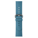 Classic Button Leather Wrist Strap Watch Band for Apple Watch Series 3 & 2 & 1 38mm(Dark Blue)