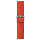 Classic Button Leather Wrist Strap Watch Band for Apple Watch Series 3 & 2 & 1 38mm(Orange)