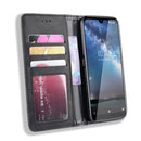 Magnetic Buckle Retro Crazy Horse Texture Horizontal Flip Leather Case for Nokia 2.2, with Holder & Card Slots & Photo Frame(Black)