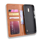 Magnetic Buckle Retro Crazy Horse Texture Horizontal Flip Leather Case for Nokia 2.2, with Holder & Card Slots & Photo Frame(Brown)