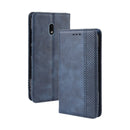 Magnetic Buckle Retro Crazy Horse Texture Horizontal Flip Leather Case for Nokia 2.2, with Holder & Card Slots & Photo Frame(Blue)