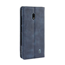 Magnetic Buckle Retro Crazy Horse Texture Horizontal Flip Leather Case for Nokia 2.2, with Holder & Card Slots & Photo Frame(Blue)