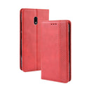 Magnetic Buckle Retro Crazy Horse Texture Horizontal Flip Leather Case for Nokia 2.2, with Holder & Card Slots & Photo Frame(Red)