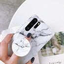 Glossy Marble Folding Bracket Anti-drop TPU Case for Huawei P30 Pro(Z7)