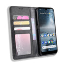 Magnetic Buckle Retro Crazy Horse Texture Horizontal Flip Leather Case for Nokia 4.2, with Holder & Card Slots & Photo Frame(Black)