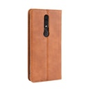 Magnetic Buckle Retro Crazy Horse Texture Horizontal Flip Leather Case for Nokia 4.2, with Holder & Card Slots & Photo Frame(Brown)