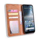 Magnetic Buckle Retro Crazy Horse Texture Horizontal Flip Leather Case for Nokia 4.2, with Holder & Card Slots & Photo Frame(Brown)