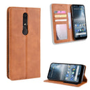 Magnetic Buckle Retro Crazy Horse Texture Horizontal Flip Leather Case for Nokia 4.2, with Holder & Card Slots & Photo Frame(Brown)
