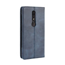 Magnetic Buckle Retro Crazy Horse Texture Horizontal Flip Leather Case for Nokia 4.2, with Holder & Card Slots & Photo Frame(Blue)