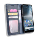 Magnetic Buckle Retro Crazy Horse Texture Horizontal Flip Leather Case for Nokia 4.2, with Holder & Card Slots & Photo Frame(Blue)