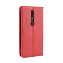 Magnetic Buckle Retro Crazy Horse Texture Horizontal Flip Leather Case for Nokia 4.2, with Holder & Card Slots & Photo Frame(Red)