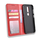 Magnetic Buckle Retro Crazy Horse Texture Horizontal Flip Leather Case for Nokia 4.2, with Holder & Card Slots & Photo Frame(Red)