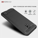 Brushed Texture Carbon Fiber TPU Case for Nokia 2.2(Navy Blue)