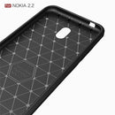Brushed Texture Carbon Fiber TPU Case for Nokia 2.2(Navy Blue)